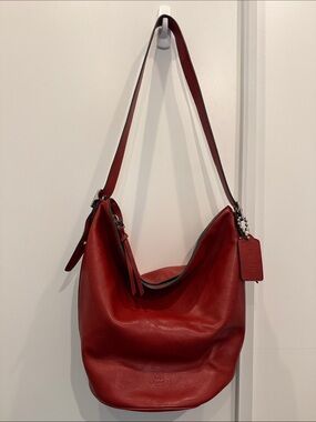 Vintage Red Coach Shoulder Crossbody Bag